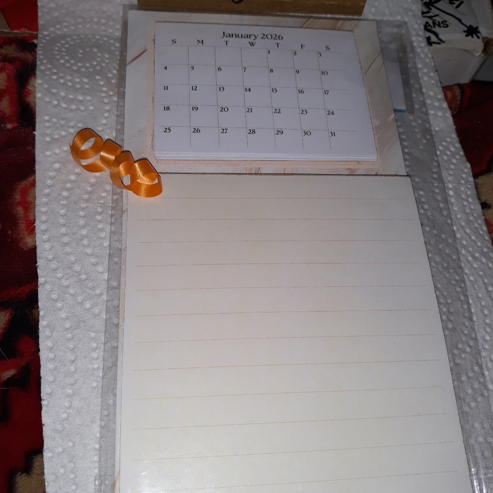 CUTE Note Pad with mini Calendar List Shopping List Magnetic NEW NWT new in pkg